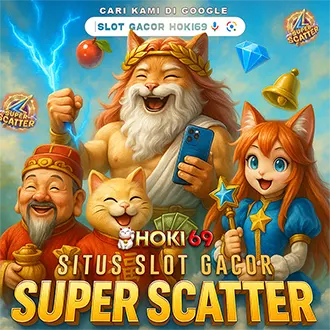 Gambar promosi situs slot gacor terpercaya HOKI69 dan SLOT88 dengan RTP tinggi dan jackpot mudah menang