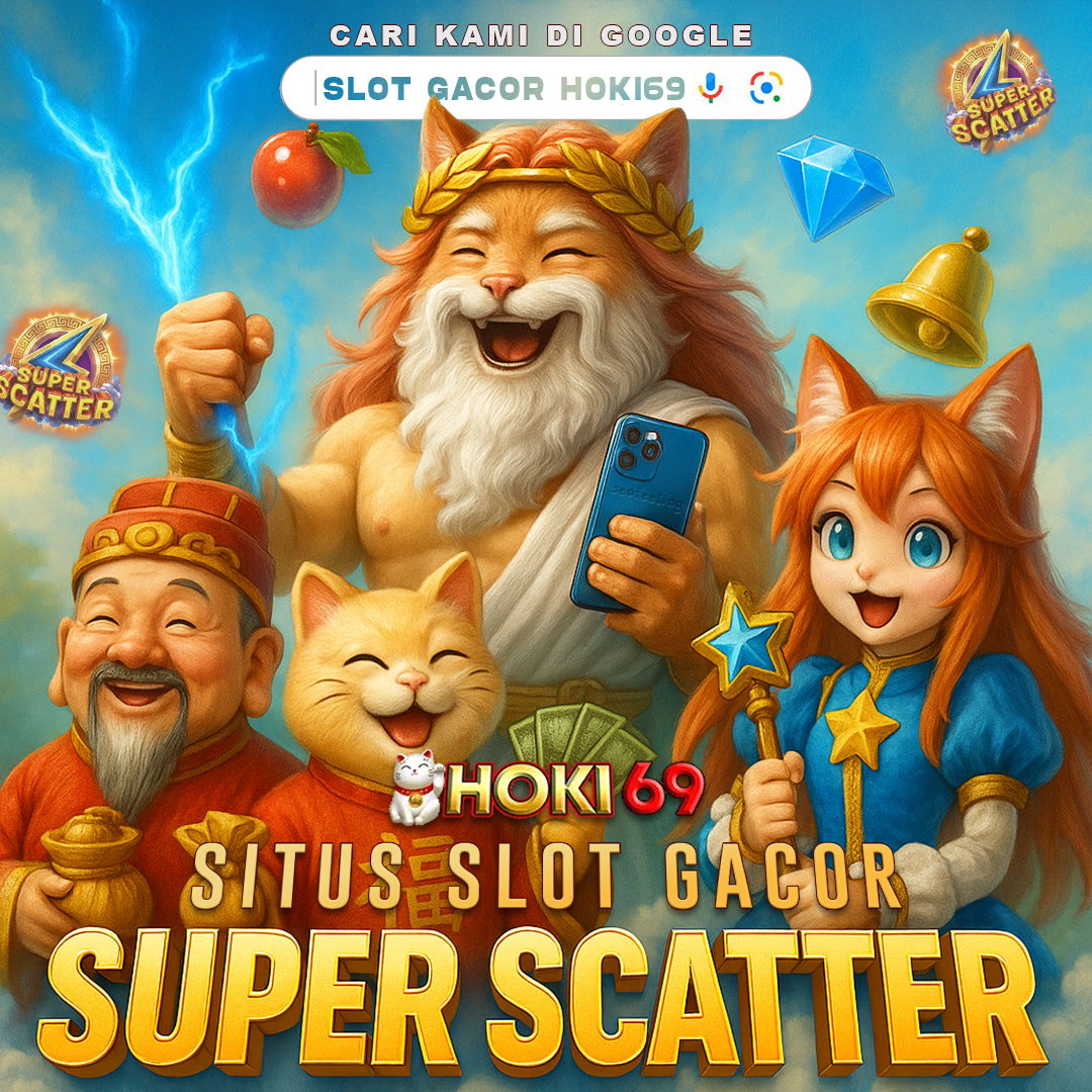 Gambar promosi situs slot gacor terpercaya HOKI69 dan SLOT88 dengan RTP tinggi dan jackpot mudah menang